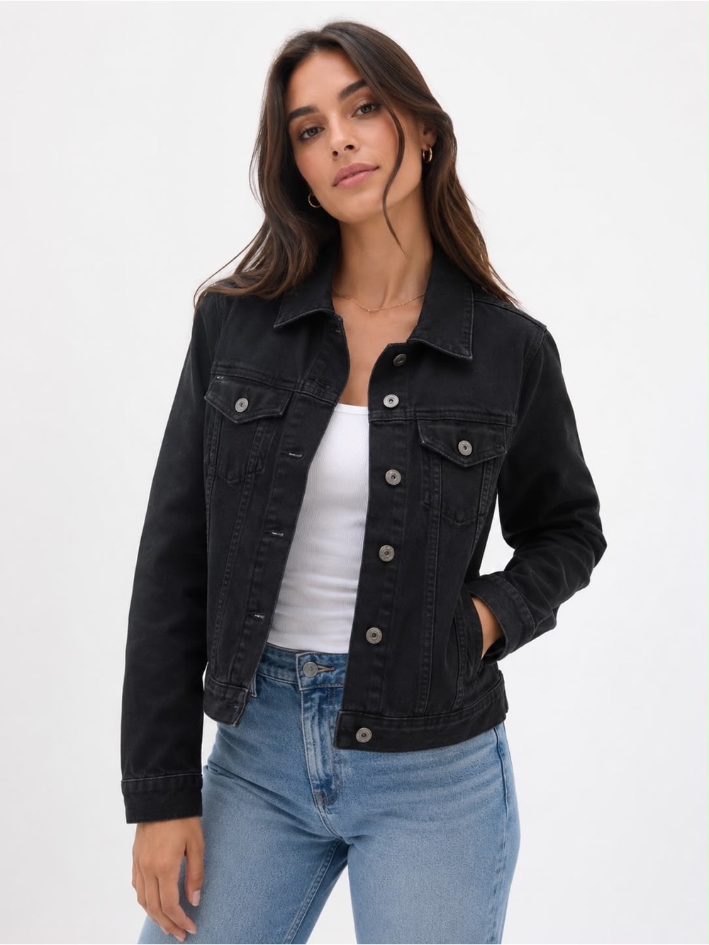 GAP Black Denim Jacket - Women's
